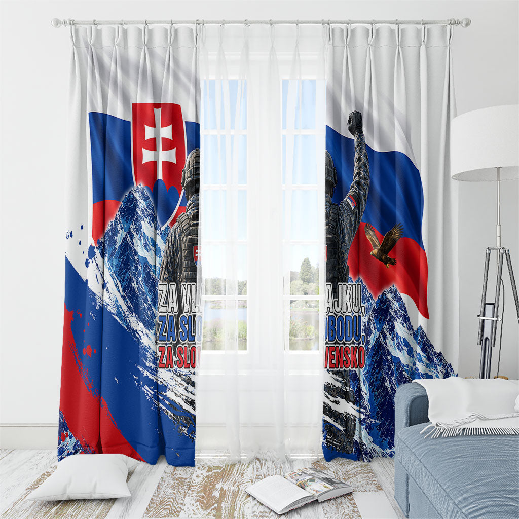 Slovakia Military Freedom Window Curtain Fighter Jets Soldier Eagle Mountain