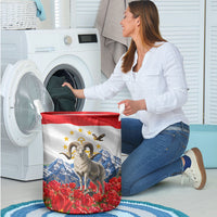 Tajikistan National Pride Laundry Basket Ismoil Somoni Monument Marco Polo Sheep Flag