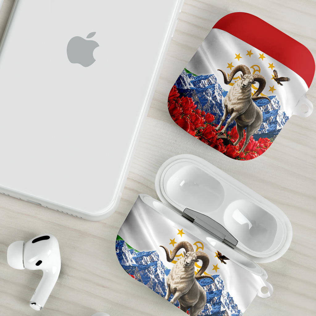 Tajikistan National Pride AirPods Case Ismoil Somoni Monument Marco Polo Sheep Flag