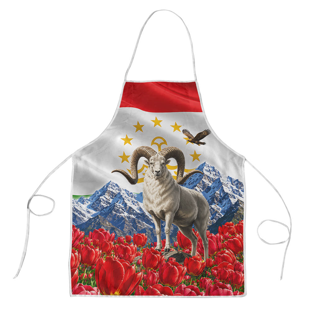 Tajikistan National Pride Apron Ismoil Somoni Monument Marco Polo Sheep Flag
