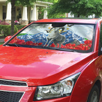 Tajikistan National Pride Auto Sun Shade Ismoil Somoni Monument Marco Polo Sheep Flag