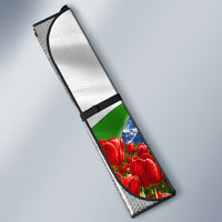 Tajikistan National Pride Auto Sun Shade Ismoil Somoni Monument Marco Polo Sheep Flag