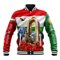 Tajikistan National Pride Baseball Jacket Ismoil Somoni Monument Marco Polo Sheep Flag