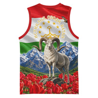 Tajikistan National Pride Basketball Jersey Ismoil Somoni Monument Marco Polo Sheep Flag