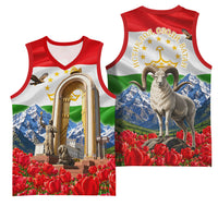 Tajikistan National Pride Basketball Jersey Ismoil Somoni Monument Marco Polo Sheep Flag