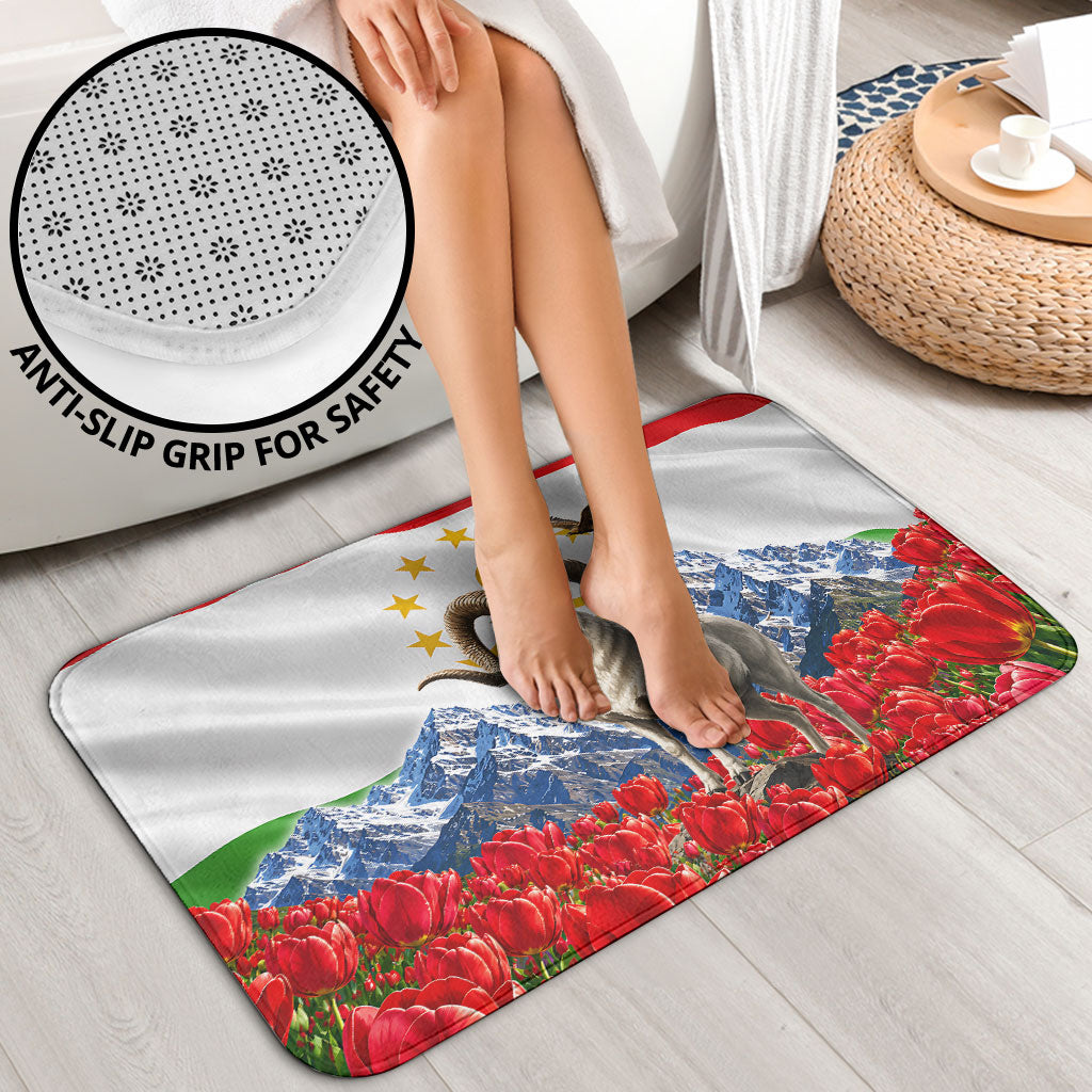 Tajikistan National Pride Bathroom Set Ismoil Somoni Monument Marco Polo Sheep Flag