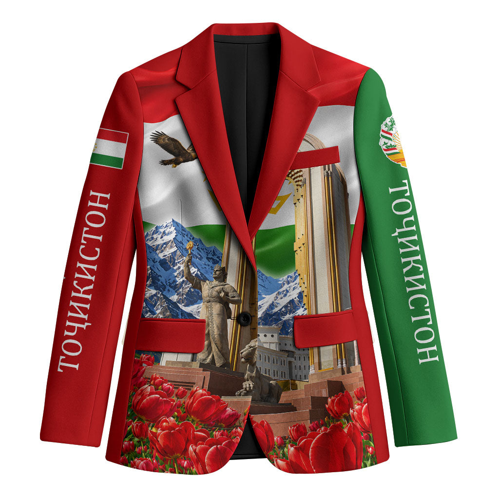 Tajikistan National Pride Blazer Ismoil Somoni Monument Marco Polo Sheep Flag