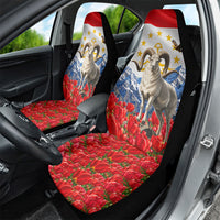 Tajikistan National Pride Car Seat Cover Ismoil Somoni Monument Marco Polo Sheep Flag