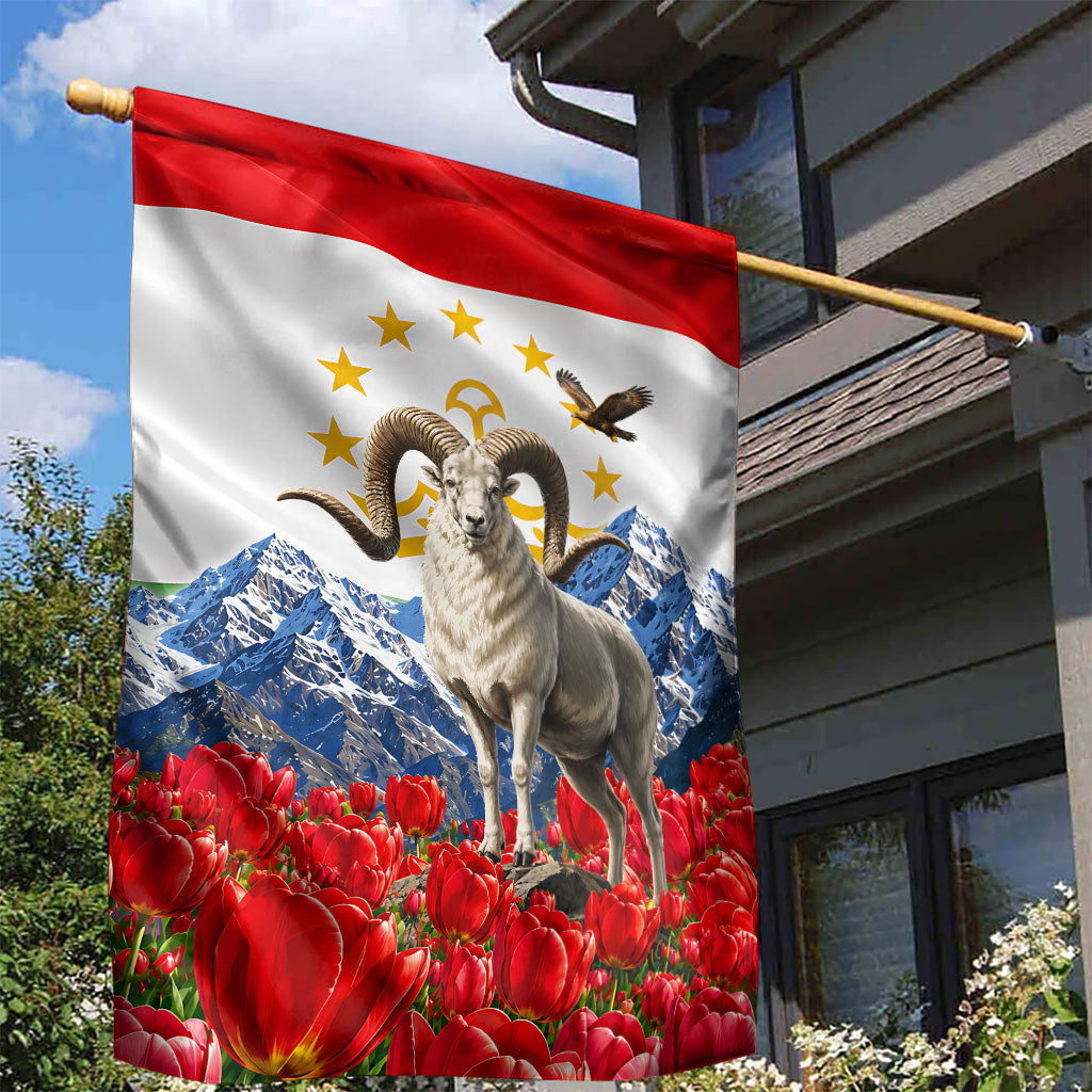 Tajikistan National Pride Garden Flag Ismoil Somoni Monument Marco Polo Sheep Flag
