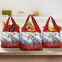 Tajikistan National Pride Grocery Bag Ismoil Somoni Monument Marco Polo Sheep Flag