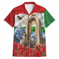 Tajikistan National Pride Hawaiian Shirt Ismoil Somoni Monument Marco Polo Sheep Flag