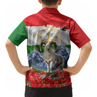 Tajikistan National Pride Hawaiian Shirt Ismoil Somoni Monument Marco Polo Sheep Flag