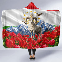 Tajikistan National Pride Hooded Blanket Ismoil Somoni Monument Marco Polo Sheep Flag