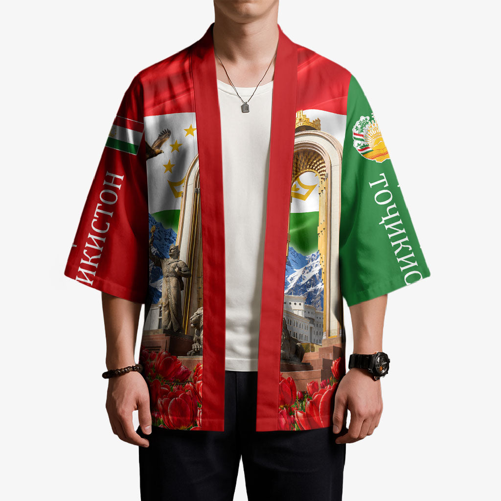Tajikistan National Pride Kimono Ismoil Somoni Monument Marco Polo Sheep Flag