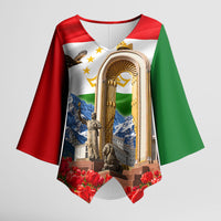 Tajikistan National Pride Kimono Sleeve Blouse Ismoil Somoni Monument Marco Polo Sheep Flag