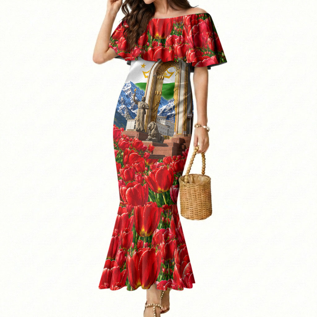 Tajikistan National Pride Mermaid Dress Ismoil Somoni Monument Marco Polo Sheep Flag