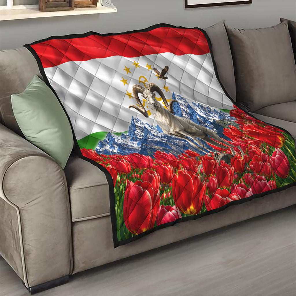 Tajikistan National Pride Quilt Ismoil Somoni Monument Marco Polo Sheep Flag