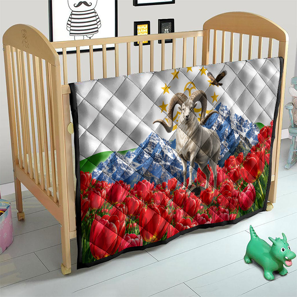 Tajikistan National Pride Quilt Ismoil Somoni Monument Marco Polo Sheep Flag