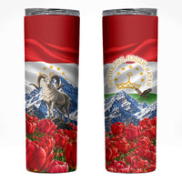 Tajikistan National Pride Skinny Tumbler Ismoil Somoni Monument Marco Polo Sheep Flag