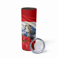 Tajikistan National Pride Skinny Tumbler Ismoil Somoni Monument Marco Polo Sheep Flag