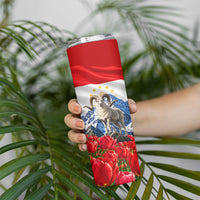 Tajikistan National Pride Skinny Tumbler Ismoil Somoni Monument Marco Polo Sheep Flag