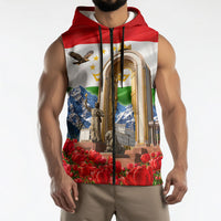 Tajikistan National Pride Sleeveless Zip Hoodie Ismoil Somoni Monument Marco Polo Sheep Flag