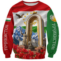 Tajikistan National Pride Sweatshirt Ismoil Somoni Monument Marco Polo Sheep Flag