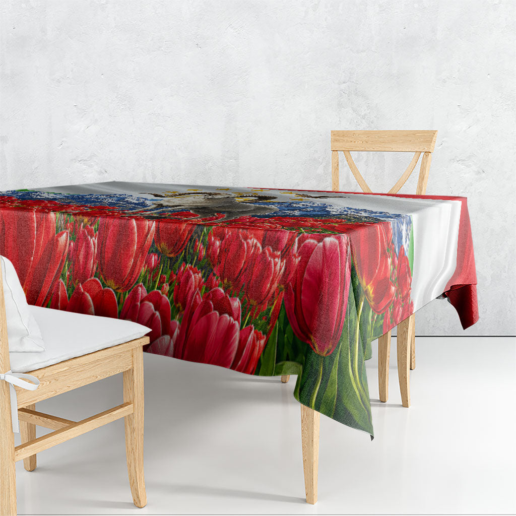 Tajikistan National Pride Tablecloth Ismoil Somoni Monument Marco Polo Sheep Flag