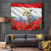 Tajikistan National Pride Tapestry Ismoil Somoni Monument Marco Polo Sheep Flag