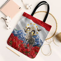 Tajikistan National Pride Tote Bag Ismoil Somoni Monument Marco Polo Sheep Flag