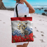 Tajikistan National Pride Tote Bag Ismoil Somoni Monument Marco Polo Sheep Flag