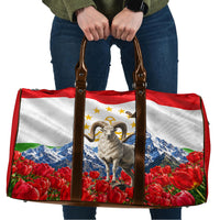 Tajikistan National Pride Travel Bag Ismoil Somoni Monument Marco Polo Sheep Flag