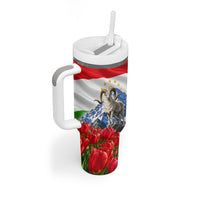 Tajikistan National Pride Tumbler With Handle Ismoil Somoni Monument Marco Polo Sheep Flag
