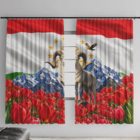 Tajikistan National Pride Window Curtain Ismoil Somoni Monument Marco Polo Sheep Flag
