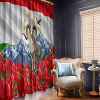 Tajikistan National Pride Window Curtain Ismoil Somoni Monument Marco Polo Sheep Flag