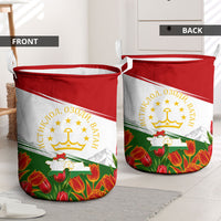Tajikistan Independence Day Laundry Basket Ismoil Somoni Monument Flag Map Red Tulips
