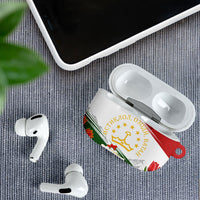 Tajikistan Independence Day AirPods Case Ismoil Somoni Monument Flag Map Red Tulips