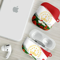 Tajikistan Independence Day AirPods Case Ismoil Somoni Monument Flag Map Red Tulips