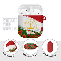 Tajikistan Independence Day AirPods Case Ismoil Somoni Monument Flag Map Red Tulips