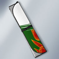 Tajikistan Independence Day Auto Sun Shade Ismoil Somoni Monument Flag Map Red Tulips