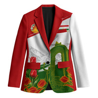 Tajikistan Independence Day Blazer Ismoil Somoni Monument Flag Map Red Tulips