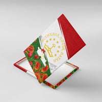 Tajikistan Independence Day Canvas Wall Art Ismoil Somoni Monument Flag Map Red Tulips