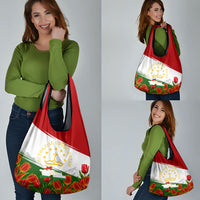 Tajikistan Independence Day Grocery Bag Ismoil Somoni Monument Flag Map Red Tulips