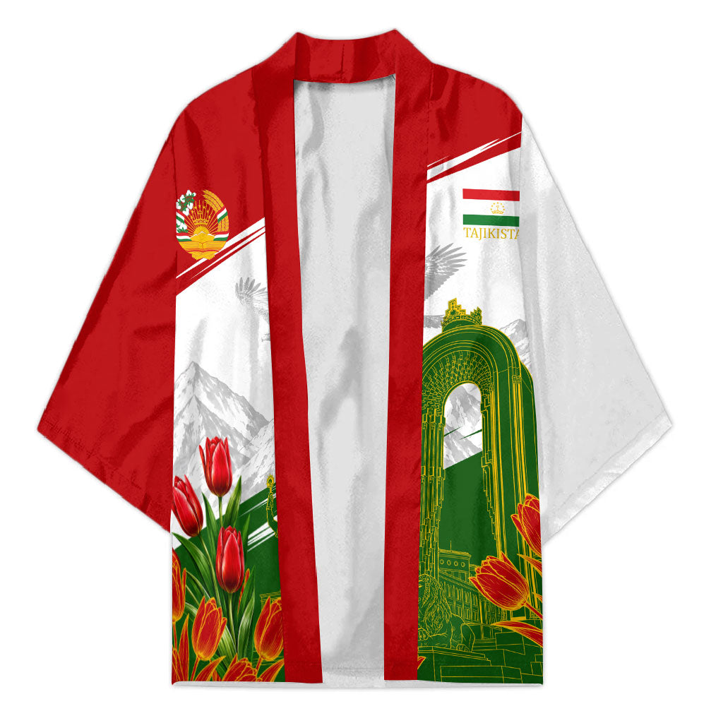 Tajikistan Independence Day Kimono Ismoil Somoni Monument Flag Map Red Tulips