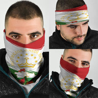 Tajikistan Independence Day Neck Gaiter Ismoil Somoni Monument Flag Map Red Tulips