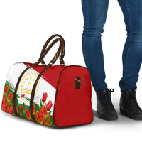 Tajikistan Independence Day Travel Bag Ismoil Somoni Monument Flag Map Red Tulips