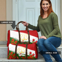 Tajikistan Independence Day Travel Bag Ismoil Somoni Monument Flag Map Red Tulips