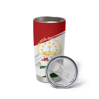 Tajikistan Independence Day Tumbler Cup Ismoil Somoni Monument Flag Map Red Tulips