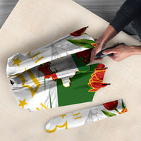 Tajikistan Independence Day Umbrella Ismoil Somoni Monument Flag Map Red Tulips