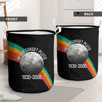 Never Forget Pluto 1930-2006 Laundry Basket Vintage Retro Rainbow Planet Outer Space Astronomy Graphic Art